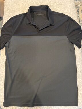 Nike Men’s Two-Tone Black and Gray Performance Polo